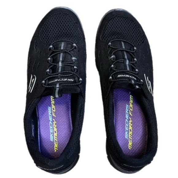 Skechers Black Athletic Shoes - Picture 4 of 6